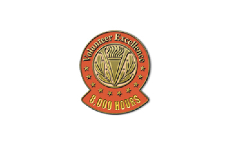 Volunteer Excellence - 8000 Hours Volunteer Excellence - 8000 Hours